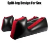 Bondage Sex Furniture Aid Split Pierna Sofá Mat Herramientas sexuales para parejas Mujeres Silla sexual Cama Flocado PVC con correas Juegos inflables para adultos 231128