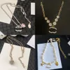 18k guldpläterad kopparhalsband mode klassisk märke bokstav halsband charm hjärthänge för kvinnor tjej valentiner engagemang designer smycken gåva