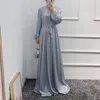 Этническая одежда 2023 Рамадан Абайя Дубай Турция Арабский Мусульманский Хиджаб платье атласные платья Ислам Кафтан для женщин Марокко Веспидо халат Лонгю
