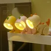 Bordslampor est Creative LED Night Lights Cartoon Animal Folding Desk Lamp Söt Pet Dog Deer Dinosaur Form Eye Protection