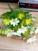 Decorative Flowers 5pcs Of Artificial Daisy 28 Heads Home Lving Room Hallway Decorate Tv Dining Table Display Silk Flower Chrysanthemum