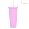 Gradient Plastic Cup Creative Double Straw Plastic Cup Portable Large Capacity Durian Cup Cool Portability Kitchen Product