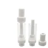 2ML Vape Cartridges 510 Draad Witte Lege Vaporizer Karren Volledige Keramische Verstuiver Keramische Spoel Druk op Tip Glazen Tank Keramische Mondtip Pure Smaak VS VOORRAAD 400 stks/partij