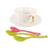 Cups Dishes Utensils New Lovely 12 Pcs/lot Baby Toddler Feeding Spoon Safe Plastic Baby Training Eating Spoon Set Food High Quality Eating Training P230314