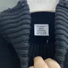 Herrtröjor överdimensionerade VTM stickade tröja män kvinnor kvalitet svart förstöra ullturtleneck