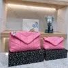 새로운 로즈 복어 가방 핑크 디자이너 가방 대형 쇼핑 가방 디자이너 여성 가방 가방 더블 체인 스트랩 크로스 바디 백 레터 럭셔리 HAN289U