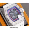 Designer Ri mliles Luxe horloges Horloges voor heren Mechanisch horloge Richa Rm030 Volautomatisch mechanisch uurwerk Saffierspiegel Rubberen horlogeband Zwitsers merk