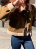 Mulheres de couro falso botvotee engrossar jaqueta quente feminino outono inverno botão acima pele forrado casaco vintage turn down colarinho plutônio 231129