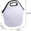 Sublimation Blanks Neoprene Lunch Bag Insulated Thermal LunchBag Carry Case Handbags Tote with Zipper for Adults Kids Outdoor Travel ZZ