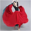 Stage Wear Jupe de danse en mousseline de soie Flamenco pour femmes 720 degrés de couleur unie jupes longues danseur pratique style chinois avec grand ourlet goutte Dhmlg
