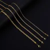 Partihandel 2mm 3mm 4mm 5mm Basic Twisted Chain Halsband Rostfritt stål Twist Rope Chain Halsband för kvinnliga män