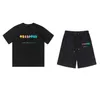 Herren T-Shirts Trainingsanzüge T-Shirt Designer Stickerei Buchstabe Schwarz Weiß Grau Regenbogenfarbe Sommer Sport Mode Baumwolle Cord Top Kurzarm