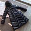 Modedesigner kvinnor down jacka vinter arm märke huva päls puffer jacka vårdoot casual watm coat storlek 1--4