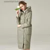 Damskie Parkas 2023 Nowe zimowe kobiety białe kaczki w dół Kurtki z kapturem płaszcze Fashion Casual Puffer ciepłe płaszcze narciarskie L231129