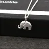 Hanger Kettingen Verzilverde Sieraden Kleine Olifant Koreaanse Eenvoudige Temperament Vrouwelijke Wilde Accessoires XL182