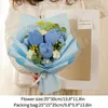 Wreaths Decorative Flowers 1 Bouquet Home Decoration Finished Knitted Tulip Daisy Immortal Crochet Simulation