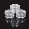 Pots transparents ronds de 5G/5ML avec couvercles blancs pour petits bijoux, peintures de maintien/mélange, accessoires d'art et autres articles d'artisanat Eljuo