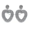 Kolczyki stadnorskie Amaiyllis ręcznie robione puste serce dla kobiet ślub duży wisiorek elegancki geometryczne oświadczenie Brincos upuszczenie biżuterii dhgzv