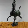 Squisita vecchia statua in bronzo cinese cavallo mosca rondine Figure guarigione medicina decorazione 100% ottone bronzo280x