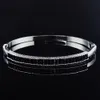 Bangle Designer Justerbar ädelsten diamantarmband öppnar guldpläterad imitation platinum strass ädelsten smycken grossist smycken