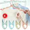 Hangers 2023 Folding 10Pcs Non-Slip Plastic Rack Drying Clothes Retractable Portable Travel Hanger Racks Pin Trouser Hanging