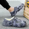 Stilvoller warmer Winter zu Hause Männliche Männer Baumwolle Nicht-rutschfeste Schuhe wasserdichte weiche Eva Mode-Slipper Große Größe 231128 850