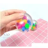 Juguete de descompresión Fidget Toy Squeeze Balls para niños Fansteck Relief Ball Rainbow Squishy Sensory Ideal Autismo Ansiedad Gota Entrega a Dh27C