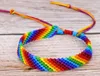 Womens Handmade Rainbow Color Gift Rope Link Bracelets Jewelry New Fancy Adjustable Woven Bracelet