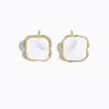 designer di gioielli per donna orecchini con diamanti orecchini a forma di trifoglio placcato oro 18 carati pianta in acciaio inossidabile borchie orecchini moda regalo289q
