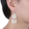 Dangle Oorbellen 925 Gestempeld Zilver Kleur Fijne Dream Catcher Veren Voor Vrouw Modeontwerper Party Bruiloft Sieraden Geschenken