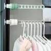 Organisation 8 trous cintres pour sécher les vêtements cadre de fenêtre de balcon corde à linge rétractable étendoir à linge pantalon porte-cintre