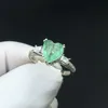 Alyans Ffgems yarattı Paraiba Tourmaline Taş Kalp 8mm Nişan Elmaslar Büyük Hediye Güzel Takılar Kadınlar İçin Toptan Satış 231128