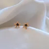 Stud Earrings Korean Version Of 2023 Net Celebrity Ins Titanium Steel Five-pointed Star Geometric Fashion Wild February 14 Gift