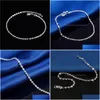 Anklets Fashion Twisted Weave Chain for Women Anklet 925 Sterling Sier Armband Foot Jewelry på 210507 Drop Delivery DHRBW