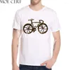 Camisetas masculinas andam na carta de design de cartas de bicicleta de bicicleta de bicicleta Retro Moto Scooter Hipster Pickup Camisetas L2-74