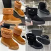 Chanellies Quality chandal CHANNEL Boots High Designer Boots Shoe High Grade Men Women Boots Lamb Wool Fluffy Classic Style Shoes Winter Autumn Snow Boots Nylon Ankl