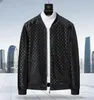 Ny toppläderjacka PU Soft Leather Men's Autumn and Winter Leather Jacka Light Business Stand Collar Minimalist Jacket