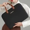 Sac d'ordinateur léger à la mode avec poignée en cuir PU, sac d'affaires étanche pour ordinateur portable de 14 pouces, 211101313h