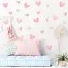 Adesivi da parete 60pcs Pink rosa morbido grande forma del cuore per la decorazione per la casa per la casa per bambini rimovibile impermeabile