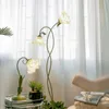 Lampy podłogowe nordyckie lampy do wystroju domu ciepłe romantyczna lampa kwiatowa światła LED Nowoczesne światło luksusowe sypialnia światła podłogowe W0428