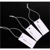 1000 peças 1 7 3 3cm etiquetas de papel brancas impressas de um lado com corda elástica etiquetas penduradas etiqueta para joias krkkx328a