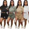 2023 Designer Summer Women Tracksuit Tracksuits Two Short Lettere Short Shirt Top Top e Shorts Outfits Sportswear