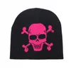 Beanie/Skull Caps gotiska grafiska hattar för unisex kvinna man vinter stickad mössa mössor varmare sport skidhuven hip hop cap street vintage tillbehör j230719