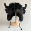 Breda breim hattar hink ko päl åska hatt vinter varm öronskydd personlighet vindtät kall ridning elbil bomull 231128
