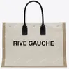 حقيبة حمل جلدية نساء Rive Gauche حقيبة اليد أكياس الكتف أكياس التسوق محمية حروف محفوظة أكتاف حقيبة