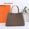 Genuine Leather Garden Bag Hand sewn wax thread family's large capacity elephant grey leather portable female L with logo