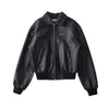 Womens Leather Faux Autumnwinter Fashion Vintage Motorcykel Style Jacket Casual AllMatch Jacket 231129