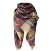 Scarves Europe And The United States White Multicoloured Check Scarf Double Imitation Checkered Square For Men Small Satin