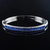 Bangle Designer Justerbar ädelsten diamantarmband öppnar guldpläterad imitation platinum strass ädelsten smycken grossist smycken