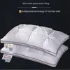 Pillow Soft Pillows White Goose Down Feather Pillows for Sleeping Neck Protection Bed Pillows with 100% Cotton Cover 231129